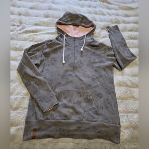 AMPERSAND AVE Charcoal Floral Hoodie